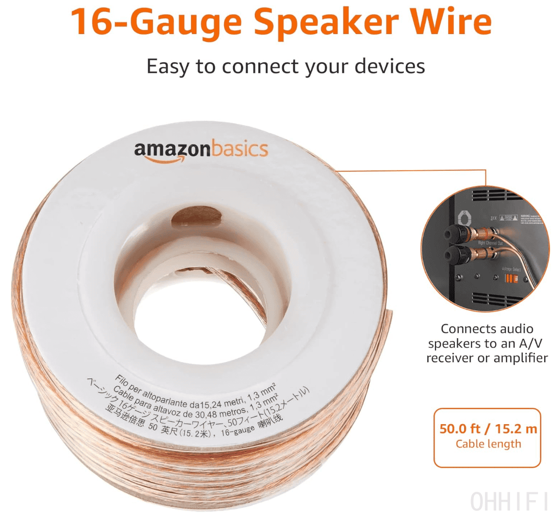 AmazonBasics 16-gauge speaker wire
