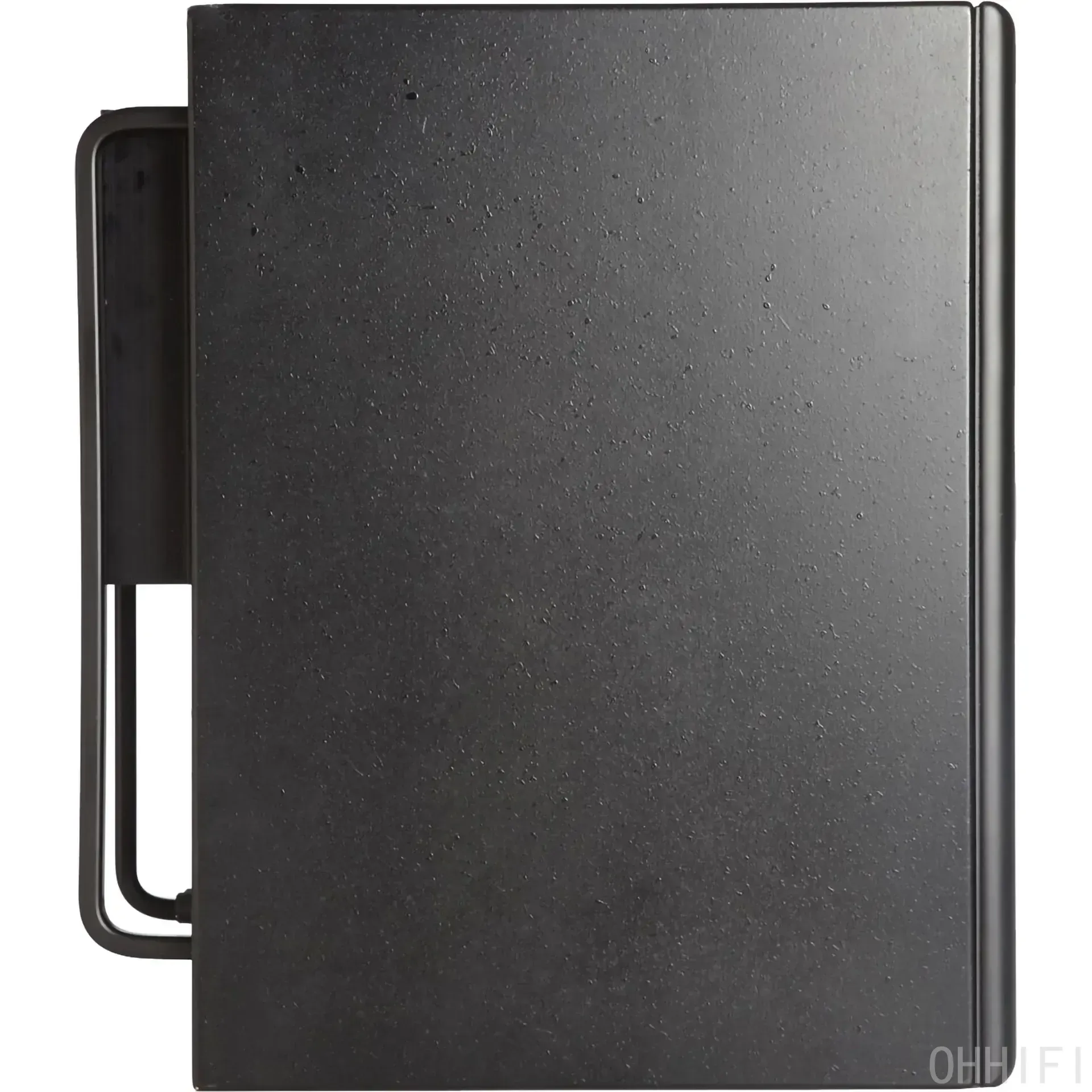 Side view of the ATC SCM20ASL Pro active speaker, black textured cabinet with a rear carry handle visible at left.